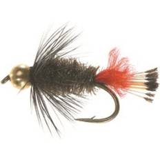 Bead head Unique Flies Nymph FL31008 Bead Head Bomber Black/Red TMC 3761 #10