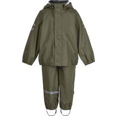 Hosenträger Regenanzüge Mikk-Line PU Rain Set with Braces - Dusty Olive (33145)