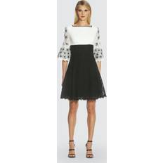 Bell sleeve dress Shani Floral Appliqué Bell-Sleeve Dress Ivory