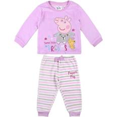 Velour Pyjamasar Barnkläder Peppa Pig "Sommarpyjamas Purpur (Storlek: år)