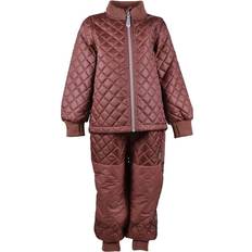 6-9M Vintersæt Børnetøj Mikk-Line Basic Termosæt - Mahogany (4205)