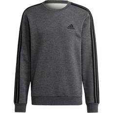 Adidas Felpa Essentials Fleece 3-Stripes - Grigio Nero