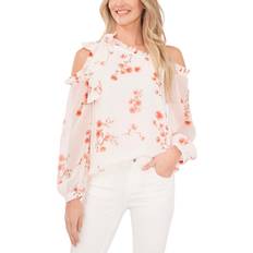 CeCe Cold Shoulder Bow Blouse