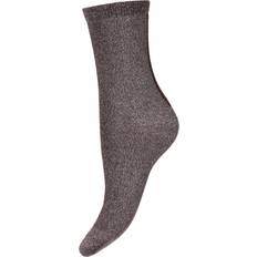 Brun - Polyester Strømper Decoy Glitter Ankle - Black