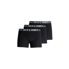 Jack & Jones Enfärgade - Herr - Svarta Underkläder Jack & Jones Boxershorts Sense Trunks 3-pack