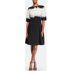 Shani Lace Fit & Flare Crepe A-Line Dress