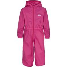 Gul Tracksuits Børnetøj Trespass Button Babies Rain Suit - Navy Blue