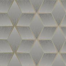 Rasch Textured Geometric Wallpaper Grey 310610