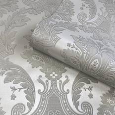 Belgravia Belgravia Decor Amara Silver Damask Wallpaper