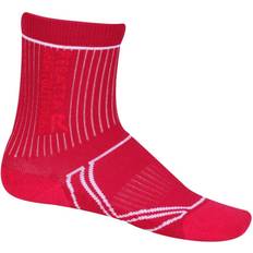 Regatta Kids Comfortable Season Coolmax Trek & Trail Socks Cherry White, UK3-5.5