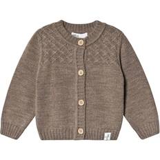 12-18 kk Neuletakit Little Jalo Cardigan - Wood Brown