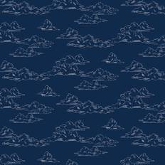 Superfresco Easy Navy Clouds Smooth Wallpaper