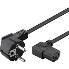 Nedis Universal strømkabel m/2x vinkel 5m (Schuko/IEC C13) Sort