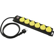 Eurolite Distributor 6-fold IP44 bk 10m