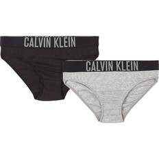 Calvin Klein Girl's Intense Power Bikini Briefs - 1 Grey Heather/1 Black