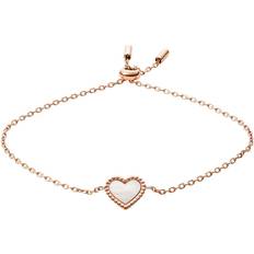 Or Rose Bracelets Fossil I Heart You Chain Bracelet - Rose Gold/Mother of Pearl