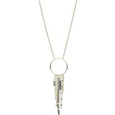 Fossil Damen Halsketten Fossil Necklaces Sutton Halo Steel Pendant Necklace Quarz Necklaces for ladies