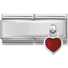 Red Jewellery Nomination Composable Classic Double Heart Link Charm