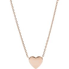 Fossil Lane Heart Pendant Necklace - Rose Gold