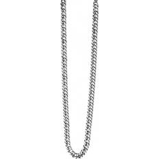 Men Necklaces Fred Bennett Stainless Steel Curb Necklace - Silver