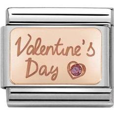 Nomination Composable Classic Valentine’s Day Link Charm - Silver/Rose Gold/Pink