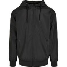 Build Your Brand Mens Windrunner Recycled Jacket (Black/White)