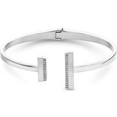 Calvin Klein Minimal Linear Bangle - Silver/Transparent