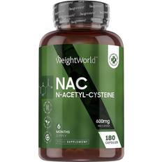 WeightWorld Nahrungsergänzung WeightWorld NAC N Acetyl Cysteine 600mcg 180 Stk.