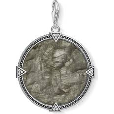 Grigio Ciondoli e Pendenti Thomas Sabo Labradorite Stone Disc Charm Pendant Y0010-462-5