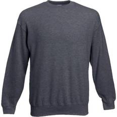 Fruit of the Loom Mens Classic 80/20 Heather Set-in Sweatshirt - Dark Grey