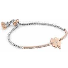 Nomination Armbånd Nomination Milleluci Rose Finish Four Leaf Clover Toggle Pave Half Bangle 028004/006