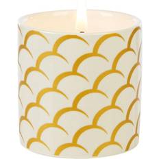 Wax Lyrical Fired Earth Ceramic Candle, White Tea & Pomegranate, Small Scented Candle