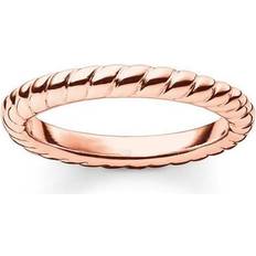 Plata Anillos Thomas Sabo Cord Look Ring - Rose Gold