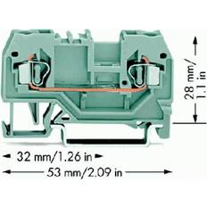 Wago Electrical Accessories Wago 280-901 Terminal Block, Din Rail, 2Pos, 12Awg