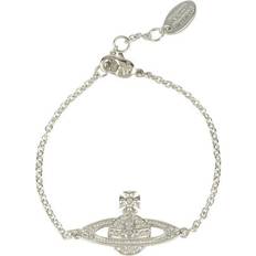 Jewelry Vivienne Westwood Mini Bas Relief Chain Bracelet - Silver/Transparent