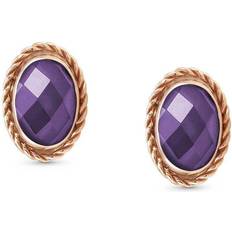 Nomination Gold Earrings Nomination Oval Rich Earrings - Gold/Purple