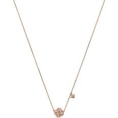 Emporio Armani Women Necklaces Emporio Armani Sentimental Rose Tone Cubic Zirconia Necklace EG3537221