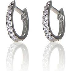 Clear Cubic Zirconia Huggie Boxed Earrings