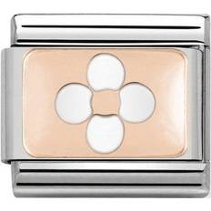 Nomination Composable Classic Negative Flower Charm - Silver/Rose Gold