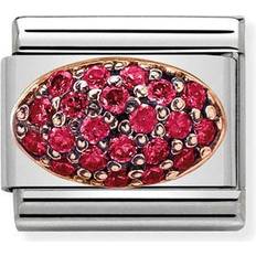 Nomination Composable Classic Link Charm - Silver/Rose Gold/Red