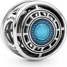 Man - Zilver Bedels en Hangers Pandora Marvel Arc Reactor Bedel - Sterlingzilver/Blauw