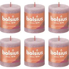 Ash Interior Details Bolsius Rustic Pillar Shine 4 pcs 80x68 mm Ash Rose Candle