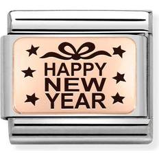 Nomination Roséguldpläterad Berlocker & Hängen Nomination Composable Classic Link Happy New Year Stars Charm - Rose Gold