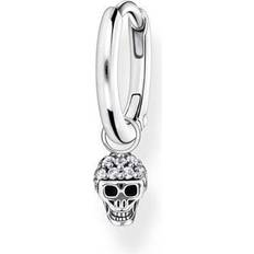 Thomas Sabo Créole unique avec pendentif tête de mort argent bianco CR706-643-14 argenté/blanc