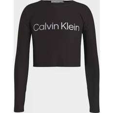 Barneklær Calvin Klein Girl's Organic Cotton Long Sleeve T-shirt - CK Black (IG0IG01351)