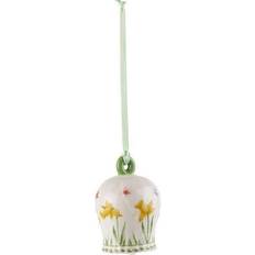 Porzellan Weihnachtsbaumschmuck Villeroy & Boch New Flower Bells Ornament "Easter Bell" Porcelain, Green/Yellow Weihnachtsbaumschmuck