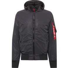 Alpha Industries MA-1 Reflective Bomberjacka Med Huva - Black