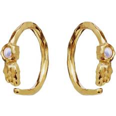 Opaler Øreringe Maanesten Florus Earrings - Gold/White