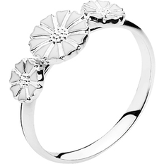 Lund Copenhagen Daisy Ring - Silver/White