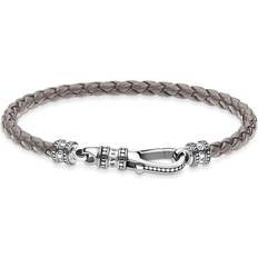 Leather bracelet Thomas Sabo Leather Bracelet - Grey/Silver